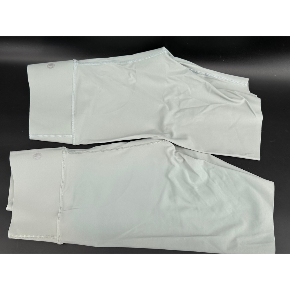 (2)‎ Pair Running Girl High-Waisted 9" Biker Shorts – Gray Green – Size S – NWOT